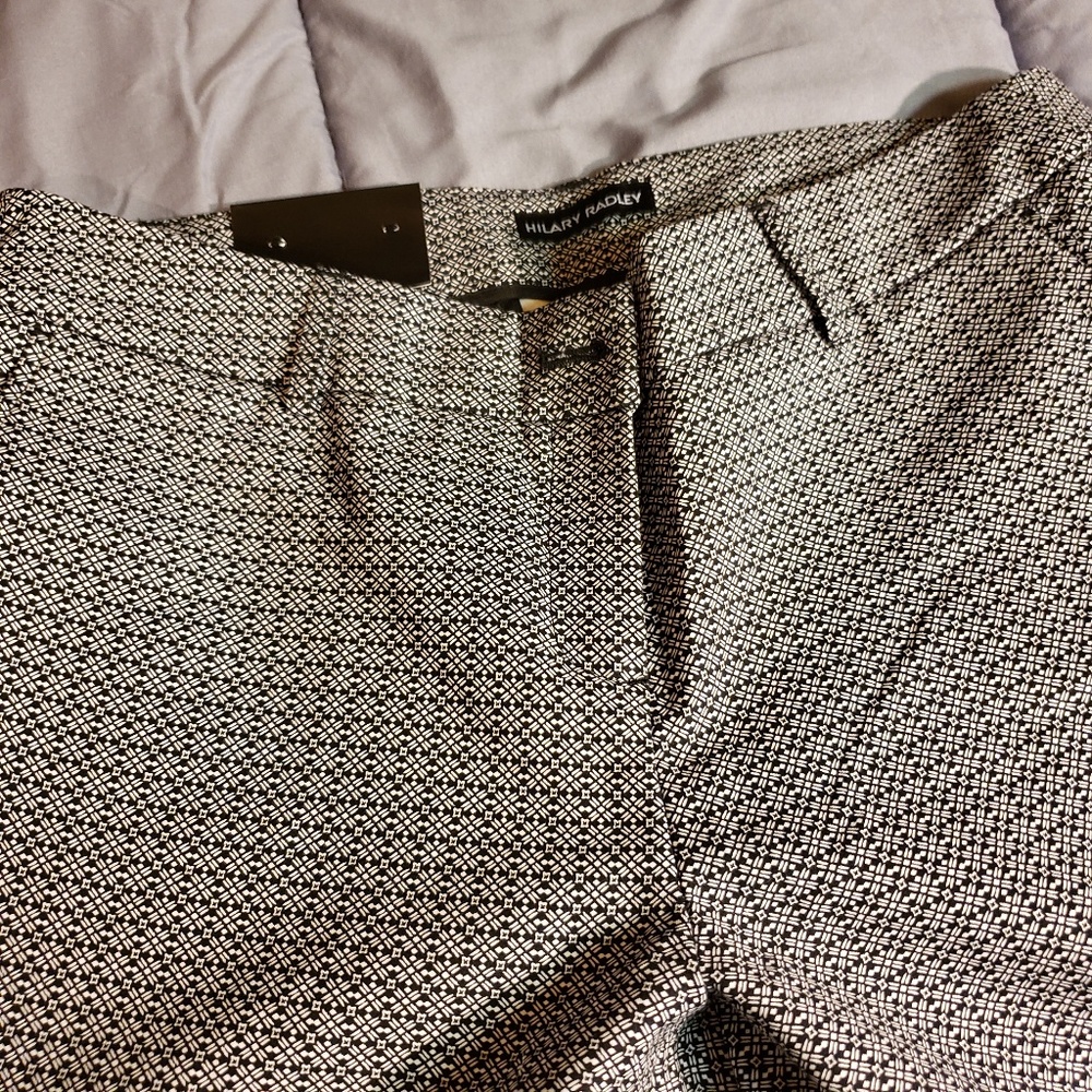 Black and white dress pants